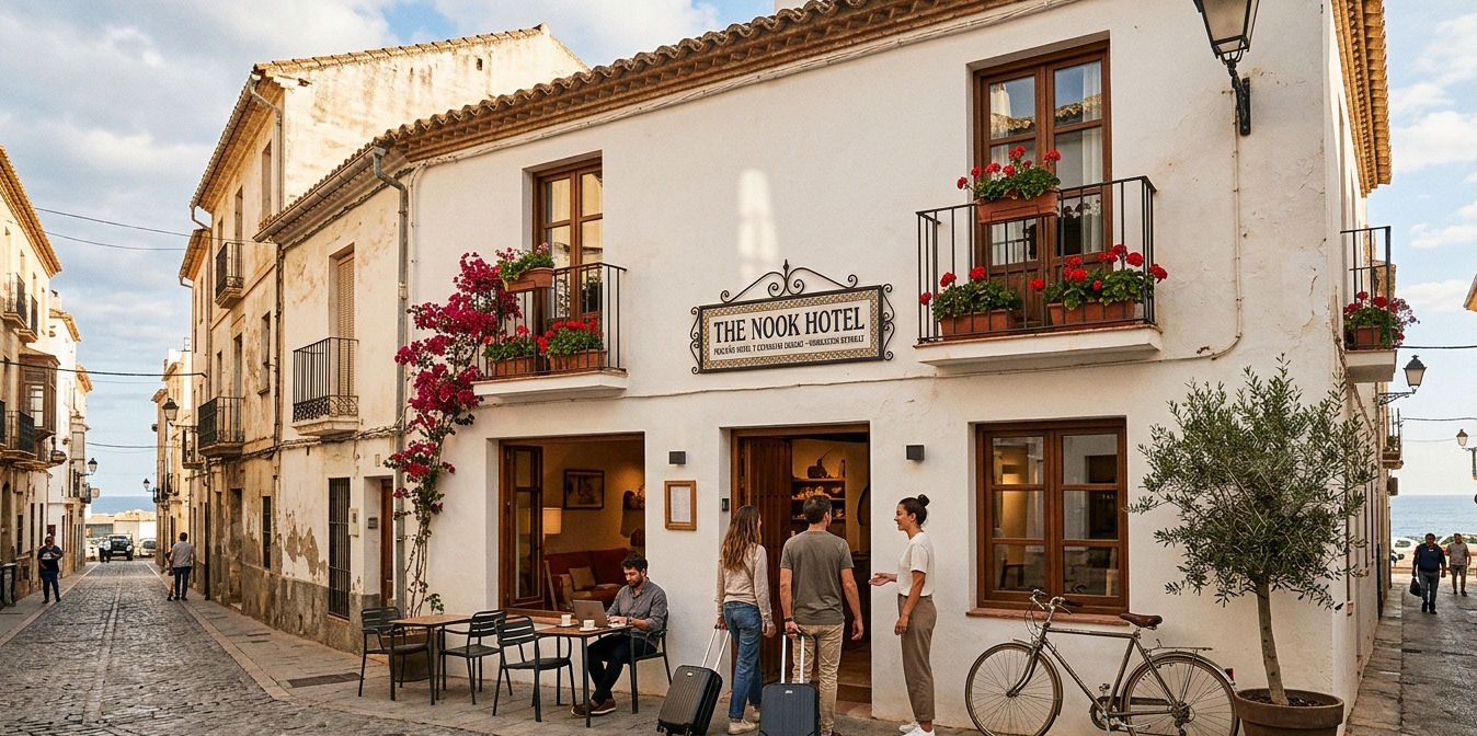 Small boutique hotel in Spain illustrating opportunities for small hotels amid changing short-term rental regulations