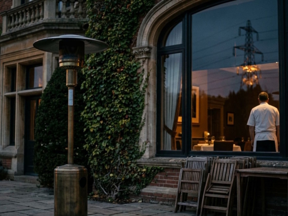 Historic hotel restaurant facing rising operational and energy costs in the hospitality industry